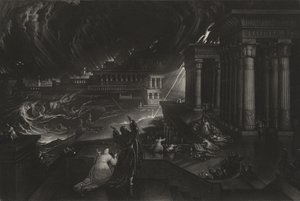 Yedinci Veba, c.1824 (mezzotint) by John Martin