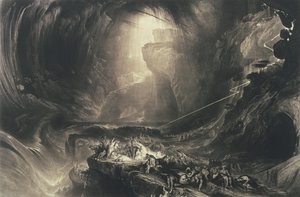 Tufan, 1828 (dağlama ile mezzotint) by John Martin