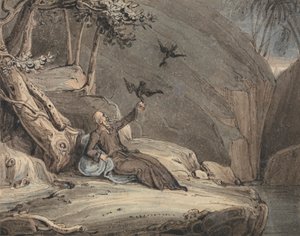 Elijah'ı Besleyen Kuzgunlar by John Martin