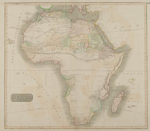 Afrika (el renkli gravür) by John Menzies