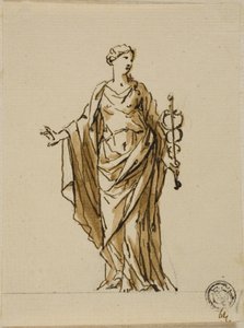Caduceus ile Ayakta Alegorik Figür (Barış?) by John Michael Rysbrack