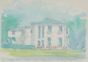 Penlee House, 1991 (kağıt üzerinde wc) by John Miller