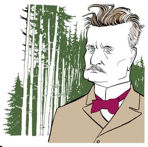 Jean Sibelius, Fin ormanlarının arka planına karşı by John Minnion