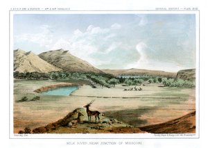 Milk River, Missouri Kavşağı Yakınında, 1856. by John Mix Stanley