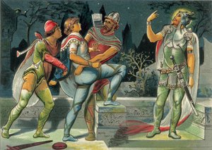 Hamlet ve babasının hayaleti by John Moyr Smith