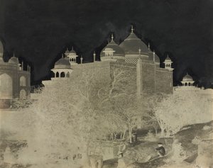 Tac Mahal, Dinlenme Evinin Arkadan Görünümü, Figürlü, c. 1858-1862.