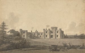 Knepp Kalesi için Tasarım, Sussex: Perspektif by John Nash