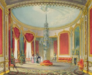 Salon, Views of the Royal Pavilion'dan son aşamasında, Brighton, John Nash, 1826 (baskı)
