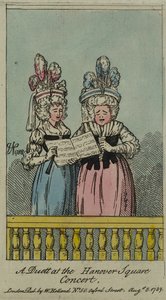 Hanover Meydanı Konseri'nde Bir Duett, 1788 (gravür ve wc)
