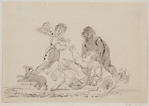 Bir Sokak Kazası, 1804 (kağıt üzerine kalem, fırça ve mürekkep)