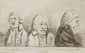 Batson, a Banker, Tulley, Banker, Mr Wood, Councillor, 69 Lombard Street, Cornhill, 1790 (kağıt üzerinde kalem, fırça ve mürekkep)