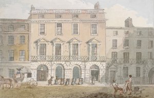 Masonlar Salonu ve Tavern, Great Queen Caddesi, c.1800 (kağıt üzerinde wc)