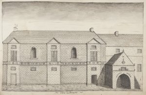 St Andrews Delineated - The Library (kalem ve kağıt üzerinde yıkayın)