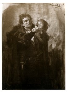 Forbes-Robertson, 19. yüzyılın sonlarında Hamlet rolünde. by John Percival Gulich