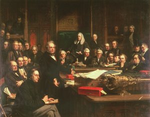 Lord Palmerston, Şubat 1860, 1863'te Fransa Antlaşması Tartışmaları Sırasında Avam Kamarası'na hitap ediyor (ayrıca bkz. 107820-21) by John Phillip