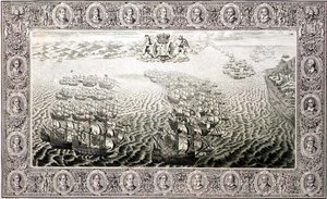 Armada (bir goblenden gravür) by John Pine