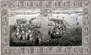 Armada (bir goblenden gravür) by John Pine
