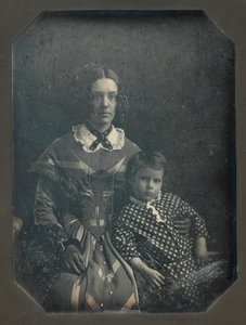 Elizabeth Bakewell James ve Oğlu Frank B. James, yak. 1846. by John Plumbe Jr..