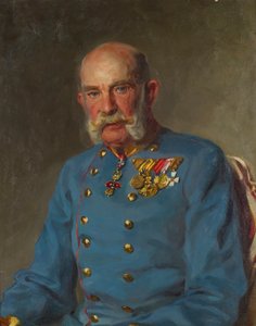 Avusturyalı bir mareşalin hizmet üniformalı İmparator Franz Joseph I