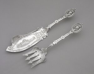 Balık Çatalı ve Bıçağı, c. 1862-1870 (gümüş) by John R. Wendt