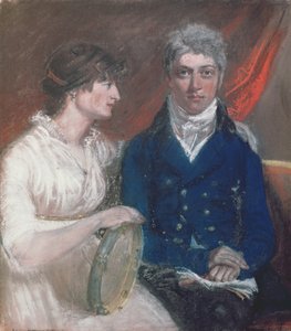 Benjamin Thompson ve Eşinin Portresi by John Raphael Smith