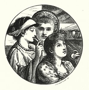 The Minstrels (gravür) by John Reinhard Weguelin