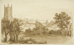 Portbury Kilisesi ve Posset Noktası by John Reverend Eden