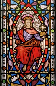Great Milton, St Mary, Clayton & Bell, John Richard Clayton (1827-1913), Christ in Majesty, c.1859 by John Richard Clayton