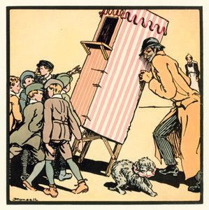 Kensington Rhymes: The Punch And Judy Show (renkli lito) by John Robert (after) Monsell