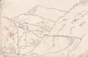 Tavarnelle ve Capriano Arasında by John Robert Cozens