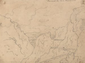 Pont de Beauvoisin'e iniş by John Robert Cozens