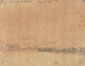 Portici'deki Kral Sarayı, 28 Ağustos by John Robert Cozens