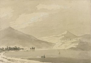 Como Gölü (kalem ve kağıt üzerinde yıkama) (111239) by John Robert Cozens
