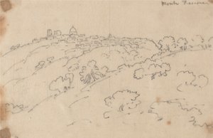Fiascone Dağı by John Robert Cozens