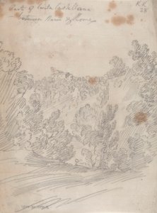 Narni ve Roma arasındaki Civita Castellana'nın bir parçası by John Robert Cozens