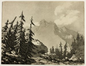 Dağlarda Çam Ağaçları by John Robert Cozens