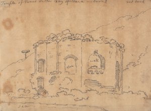 Baia Körfezi'ndeki Venüs Tapınağı, 2 Aralık by John Robert Cozens