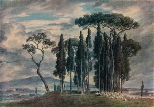 Villa Negroni, 18. yüzyıl by John Robert Cozens