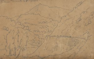 Üst: Tavernelle ve Capriano arasında; Altta: Lago di Bolsena (sert kağıt üzerine grafit)