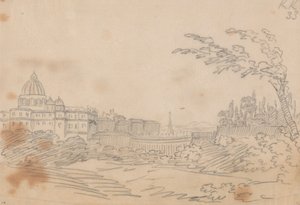 Vatikan'ın görünümü by John Robert Cozens