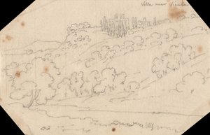 Siena yakınlarındaki villa by John Robert Cozens