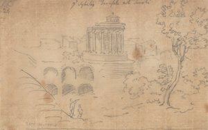 Tivoli'deki Ye Sybil Tapınağı by John Robert Cozens