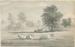Aldridge - papaz evi: kalem ve yıkama çizimi, nd [19. yüzyıl] by John Robert Fernyhough