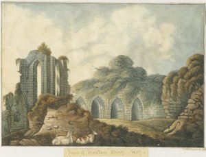 Croxden Manastırı: sulu boya tablosu by John Robert Fernyhough