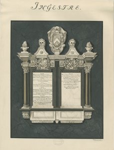 Ingestre Kilisesi - Walter Chetwynd yaşlı ve genç tabletler: boyama, nd [?19. yüzyıl] (resim) by John Robert Fernyhough
