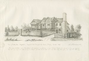 Kingswinford - Bradley Hall: kalem ve mürekkeple çizim