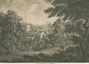 Lichfield - Aziz Çad Kilisesi: kalem ve mürekkeple çizim by John Robert Fernyhough