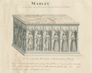 Madeley Kilisesi - Randolph Egerton Anıtı: kalem ve mürekkeple yıkama çizimi, ve [19.yüzyıl] (çizim) by John Robert Fernyhough