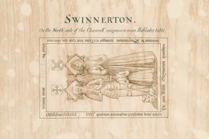 Swynnerton Kilisesi - William Swynnerton Anıtı: kalem ve mürekkeple çizim, ve [19.yüzyıl] (çizim) by John Robert Fernyhough
