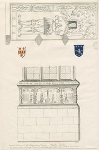 Uttoxeter Kilisesi - Kinnersley Ailesi Anıtı: kalem ve yıkama çizimi, nd [19. yüzyılın ortası] (çizim) by John Robert Fernyhough